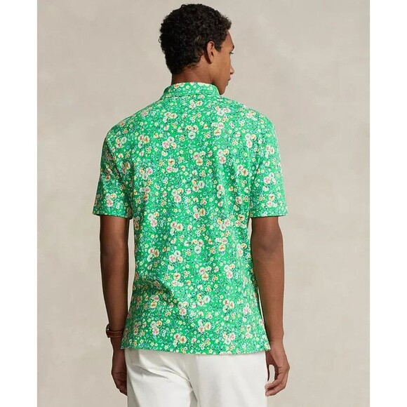 Polo Ralph Lauren Men's Classic-Fit Floral Soft Cotton Polo Shirt Green Multi M - Picture 3 of 10